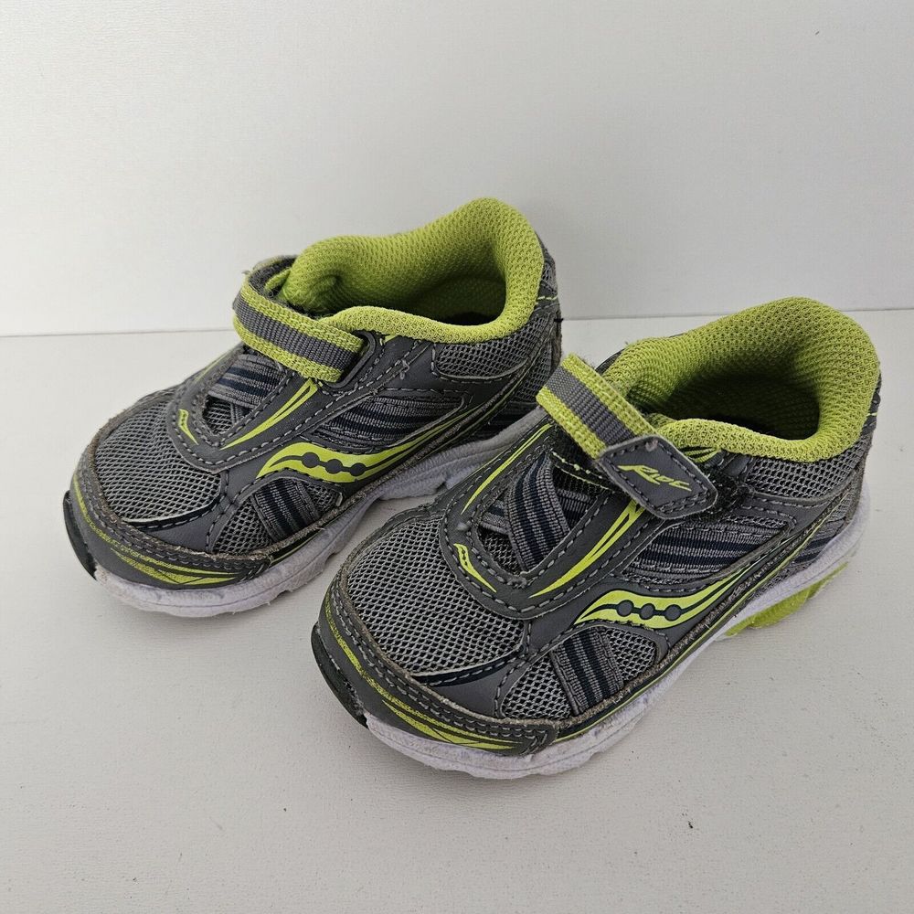 Saucony Size 4M Boys Gray Baby Ride Sneaker Shoes ST53741‎